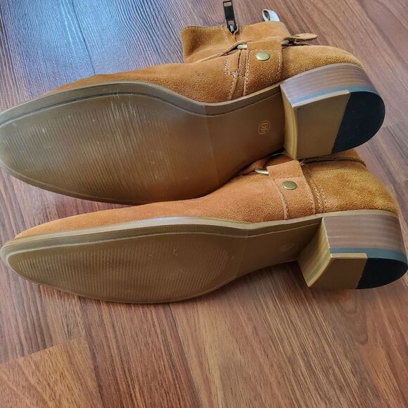 Civil Regime Men’s Tan Leather Suede Chelsea Western Ankle Boots Size 7 Tan New - Picture 5 of 15